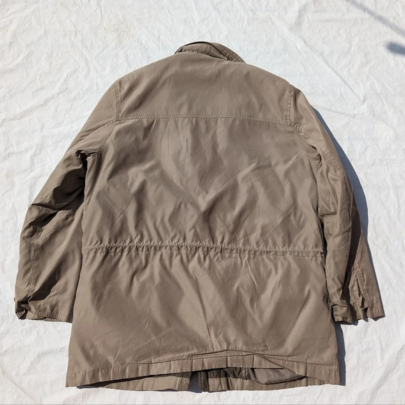 London Fog Men's Jacket XL Button Lining Beige Green - All Season - Zipped Hood - Picture 7 of 14